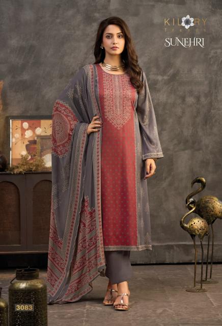 Kilory trends sunehri synthetic dress materials wholesale